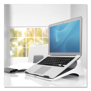 Fellowes® I-Spire Series Laptop Lift, 13.19" x 9.31" x 4.13", White/Gray, Supports 10 lbs (FEL9311201)