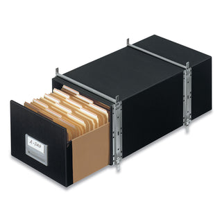 Bankers Box® STAXONSTEEL Maximum Space-Saving Storage Drawers, Legal Files, 17" x 25.5" x 11.13", Black, 6/Carton (FEL00512)