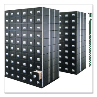 Bankers Box® STAXONSTEEL Maximum Space-Saving Storage Drawers, Legal Files, 17" x 25.5" x 11.13", Black, 6/Carton (FEL00512)