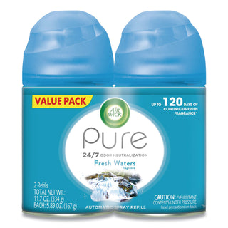 Air Wick® Freshmatic Ultra Automatic Spray Refill, Fresh Waters, Aerosol, 5.89 oz, 2/Pack (RAC82093PK) (RAC82093)