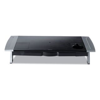Fellowes® Office Suites Premium Monitor Riser, 27" x 14" x 4" to 6.5", Black/Silver (FEL8031001)