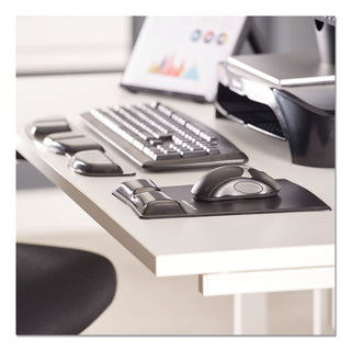 Fellowes® Gel Wrist Support with Attached Mouse Pad, 8.25 x 9.87, Black (FEL9182301)