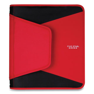 Five Star® Binder, 3 Round Rings, w/File Pockets, 1-1/2" Cap, Letter, Red (MEA72206)