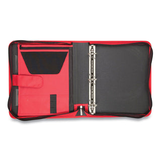 Five Star® Binder, 3 Round Rings, w/File Pockets, 1-1/2" Cap, Letter, Red (MEA72206)