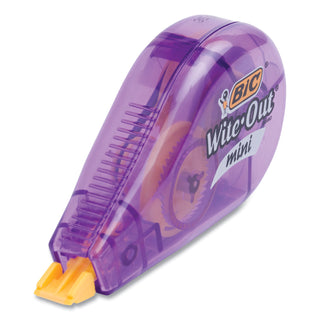BIC® Wite-Out Brand Mini Correction Tape, Non-Refillable, 0.2" x 314".4, White Tape, 6/Pack (BICWOTMP61WHI)