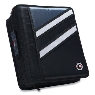 Case it™ Z-System 2-in-1 Zipper Binder, 3 Rings (x2), 1.5" Capacity (x2), 11 x 8.5, Black/Gray Accents (CAEZ176BLK)