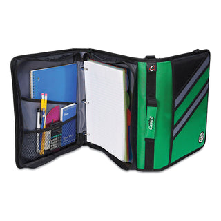 Case it™ Z-System 2-in-1 Zipper Binder, 3 Rings (x2), 1.5" Capacity (x2), 11 x 8.5, Black/Gray Accents (CAEZ176BLK)