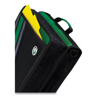 Case it™ Z-System 2-in-1 Zipper Binder, 3 Rings (x2), 1.5" Capacity (x2), 11 x 8.5, Black/Gray Accents (CAEZ176BLK)