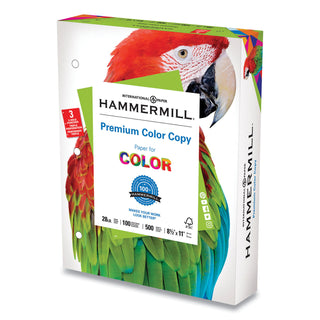 Hammermill® White, Letter Sized Color Copier Paper, 3 Hole Punched (HAM102500)