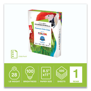 Hammermill® White, Letter Sized Color Copier Paper, 3 Hole Punched (HAM102500)
