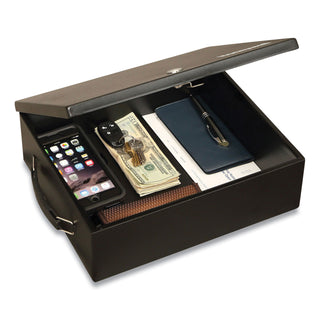 Honeywell Large Cash Management Box, Key Lock, 11 x 14.3 x 4.3, Steel, Black (HWL6209)