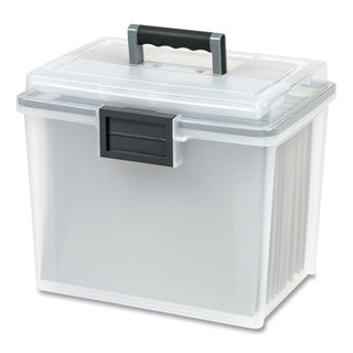 IRIS Weather Tight Portable File Box, 19Qt, 11.5x10.4" x 13.8", CL (IRS110351) (IRS110350)