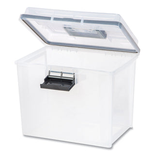 IRIS Weather Tight Portable File Box, 19Qt, 11.5x10.4" x 13.8", CL (IRS110351) (IRS110350)
