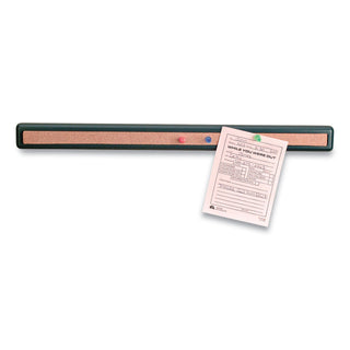 Officemate Verticalmate Plastic Cork Bar, 19 x 0.88 x 1.5, Fabric Panel Mount, Gray (OIC29212)