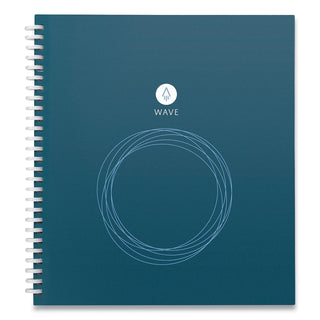 Rocketbook Wave Smart Reusable Notebook, Dotted Rule, Blue Cover, 9.5 x 8.5, 40 Sheets (RKBWAVSKA)