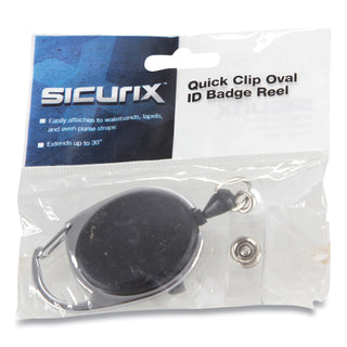 SICURIX® Black Clip Card Reels, Attachable to Belt Loop/Belt Strap (SRXBAU68754) (BAU68754)