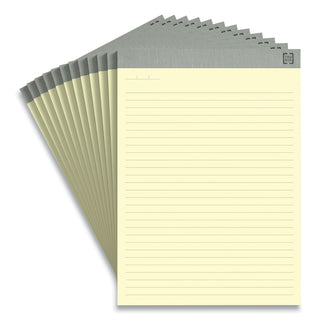 TRU RED™ Notepads, Wide/Legal Rule, Canary Sheets, 8.5 x 11.75, 50 Sheets, 12/Pack (TUD24419922)