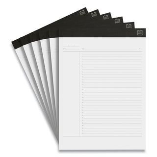 TRU RED™ Notepads, Project Planner Format Ruled, White Sheets, 8.5 x 11.75, 50 Sheets, 6/Pack (TUD24419924)