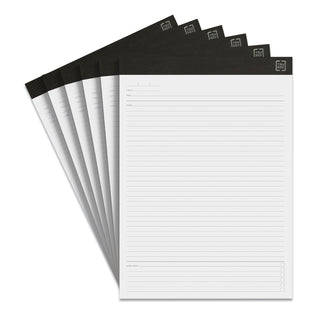 TRU RED™ Notepads, Meeting Agenda Format Ruled, White Sheets, 8.5 x 11.75, 50 Sheets, 6/Pack (TUD24419927)