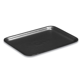 Pactiv Evergreen Supermarket Trays, #4S, 1-Compartment, 9.25 x 7.25 x 0.69, Black, 500/Carton (PCT51P904S)