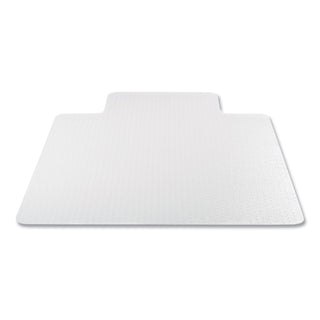 deflecto® Antimicrobial Chair Mat, Medium Pile Carpet, 53 x 45, Lipped, Clear (DEFCM14232AM)
