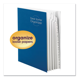 Smead™ Expandable Indexed Sorter, Top Tab, Letter Size, Index 1-31, Navy Blue (SMD89294)