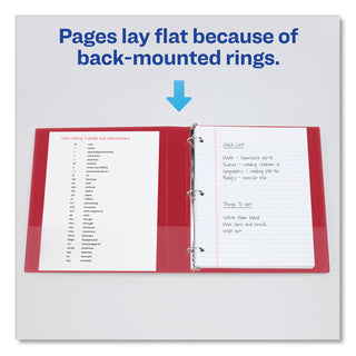 Avery® Durable Non-View Binder with DuraHinge and Slant Rings, 3 Rings, 2" Capacity, 11 x 8.5, Red (AVE27203)