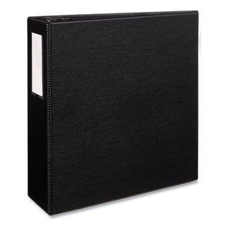 Avery® Durable Non-View Binder with DuraHinge and EZD Rings, 3 Rings, 4" Capacity, 11 x 8.5, Black (AVE08802)
