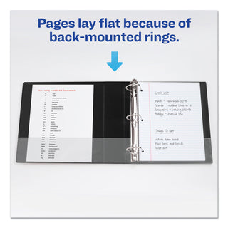 Avery® Durable Non-View Binder with DuraHinge and Slant Rings, 3 Rings, 3" Capacity, 11 x 8.5, Black (AVE27650)