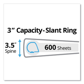 Avery® Durable Non-View Binder with DuraHinge and Slant Rings, 3 Rings, 3" Capacity, 11 x 8.5, Black (AVE27650)