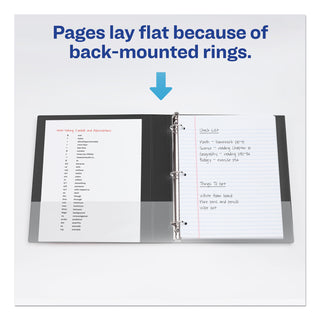 Avery® Durable Non-View Binder with DuraHinge and Slant Rings, 3 Rings, 1" Capacity, 11 x 8.5, Black (AVE27250)