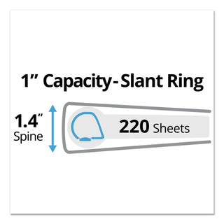 Avery® Durable Non-View Binder with DuraHinge and Slant Rings, 3 Rings, 1" Capacity, 11 x 8.5, Black (AVE27250)