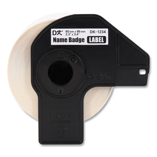 Brother Die-Cut Name Badge Labels, 2.3 x 3.4, White, 260/Roll, 3 Rolls/Pack (BRTDK12343PK)