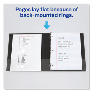 Avery® Economy Non-View Binder with Round Rings, 3 Rings, 3" Capacity, 11 x 8.5, Black (AVE04601)