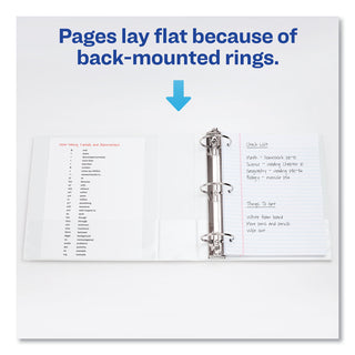 Avery® Economy View Binder with Round Rings , 3 Rings, 1" Capacity, 11 x 8.5, White (AVE05711)