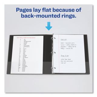 Avery® Economy Non-View Binder with Round Rings, 3 Rings, 1.5" Capacity, 11 x 8.5, Black (AVE03401)