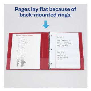 Avery® Economy Non-View Binder with Round Rings, 3 Rings, 1" Capacity, 11 x 8.5, Red (AVE03310)