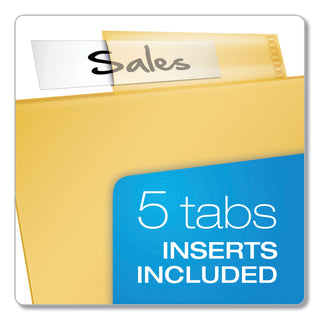 Cardinal® Poly Ring Binder Pockets, 11 x 8 1/2, Letter, Assorted Colors, 5/Pack (CRD84009)