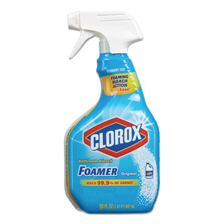 Clorox® Disinfecting Bathroom Foamer with Bleach Original, Spray, 30 fl oz (0.9 quart), Clear (CLO30614)