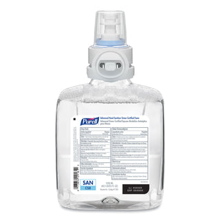 PURELL® Green Certified Advanced Refreshing Foam Hand Sanitizer, For CS8, 1,200 mL, Fragrance-Free, 2/Carton (GOJ785102CT)