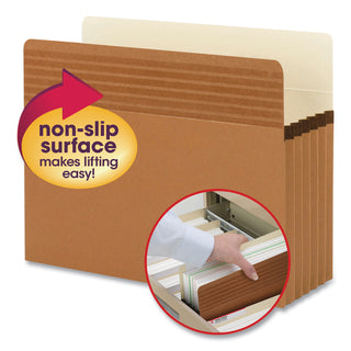 Smead™ Easy Grip Pockets, 5.25" Expansion, Letter Size, Redrope, 10/Box (SMD73209)