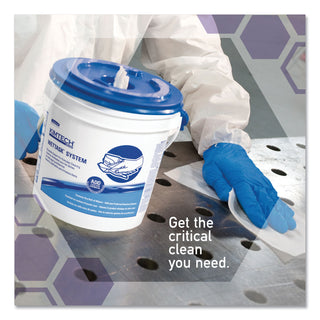 WypAll® Power Clean Wipers for Disinfectants, Sanitizers,Solvents WetTask Customizable Wet Wipe System, 140/Roll, 6 Rolls/1 Bucket/CT (KCC0621102)