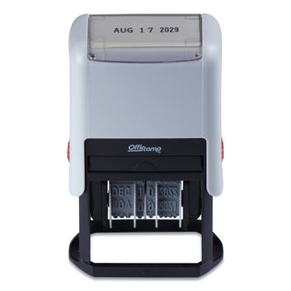 Offistamp® Self-Inking Date Stamp, 5 Years, 1" x 0.38", Black Ink (MKG034506)