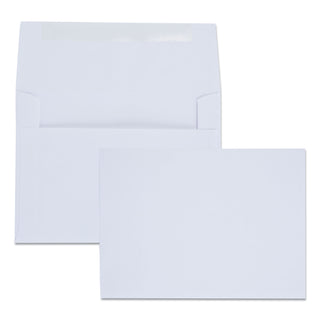 Quality Park™ Greeting Card/Invitation Envelope, A-6, Square Flap, Gummed Closure, 4.75 x 6.5, White, 100/Box (QUA36417)