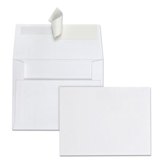 Quality Park™ Greeting Card/Invitation Envelope, A-2, Square Flap, Redi-Strip Closure, 4.38 x 5.75, White, 100/Box (QUA10740)
