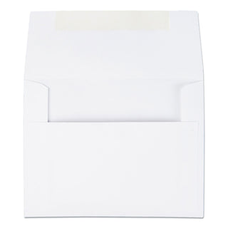 Quality Park™ Greeting Card/Invitation Envelope, A-2, Square Flap, Gummed Closure, 4.38 x 5.75, White, 100/Box (QUA36217)