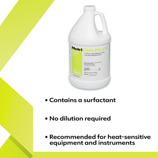 MetriCide Plus 30® Glutaraldehyde High-Level Disinfectant Activation Required Liquid 1 gal. Jug Reusable (188001_GL)
