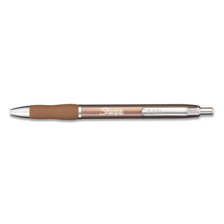 Sharpie® S-Gel™ S-Gel Premium Metal Barrel Gel Pen, Retractable, Medium 0.7 mm, Black Ink, Champagne Barrel, Dozen (SAN2147526)
