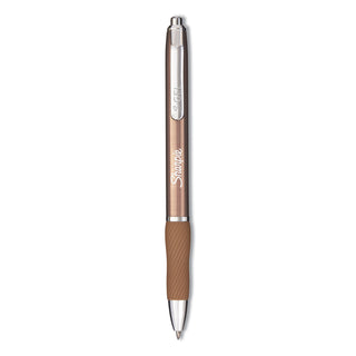 Sharpie® S-Gel™ S-Gel Premium Metal Barrel Gel Pen, Retractable, Medium 0.7 mm, Black Ink, Champagne Barrel, Dozen (SAN2147526)