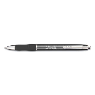 Sharpie® S-Gel™ S-Gel Premium Metal Barrel Gel Pen, Retractable, Medium 0.7 mm, Black Ink, Gun Metal Gray Barrel, Dozen (SAN2147528)